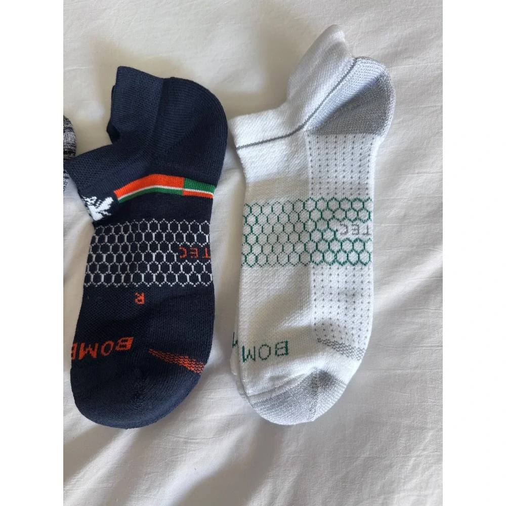 Bombas 4 Pairs Unisex Honeycomb Ankle Socks Size LARGE NWOT